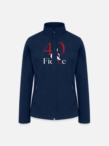 Forty and Fierce Female T-shirts - Women’s Soft Shell Jacket - navy