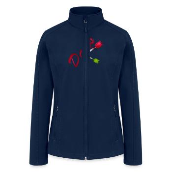 Colorful darts with darts lettering - Women’s Soft Shell Jacket - navy - Front