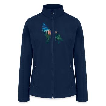 Wolf Howling - Women’s Soft Shell Jacket - navy - Front