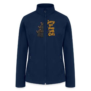 Cats with plans #3 - Women’s Soft Shell Jacket - navy - Front