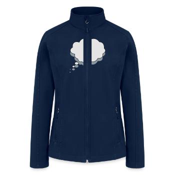Speech bubble - Women’s Soft Shell Jacket - navy - Front