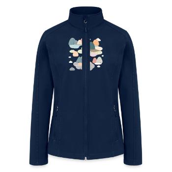 Hilly Landscape Design - Women’s Soft Shell Jacket - navy - Front