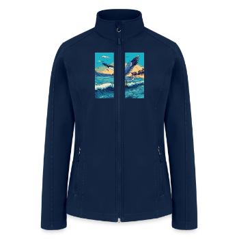 A little seagull with poison - Women’s Soft Shell Jacket - navy - Front