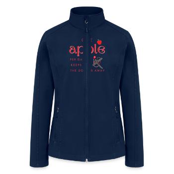 one apple per day keeps the doctor away - Women’s Soft Shell Jacket - navy - Front