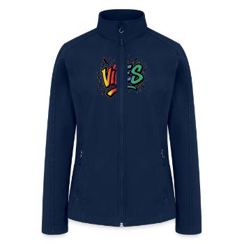 VIBES Graffiti Lettering – A Colorful Statement - Women’s Soft Shell Jacket - navy - Front