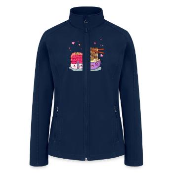Japanses Ramen Noodles Bowl Ramen Bowl Restaurant - Women’s Soft Shell Jacket - navy - Front