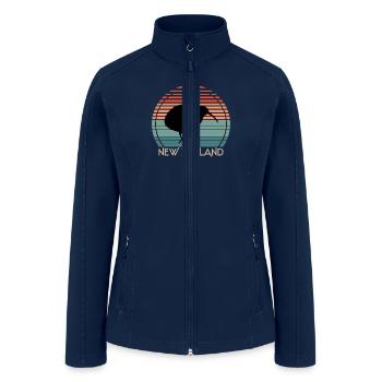 New Zealander Kiwi Bird Retro New Zealand - Women’s Soft Shell Jacket - navy - Front