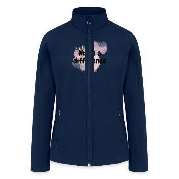 make a difference - Women’s Soft Shell Jacket - navy - Front