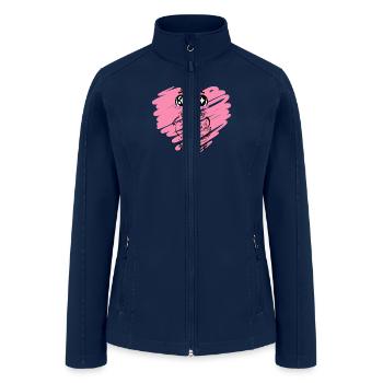 funny and lovely design. - Women’s Soft Shell Jacket - navy - Front