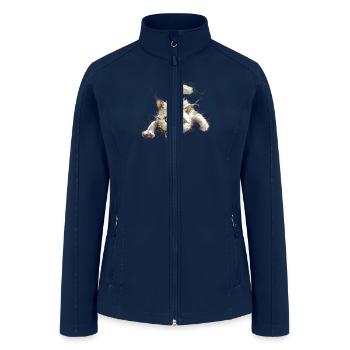 Funny Cat - Women’s Soft Shell Jacket - navy - Front