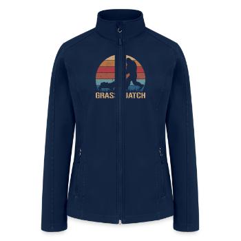 Grassquatch Funny Sasquatch Bigfoot - Women’s Soft Shell Jacket - navy - Front