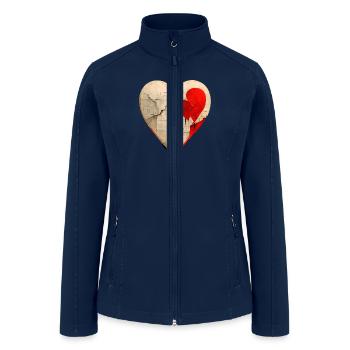 Broken Heart - Women’s Soft Shell Jacket - navy - Front