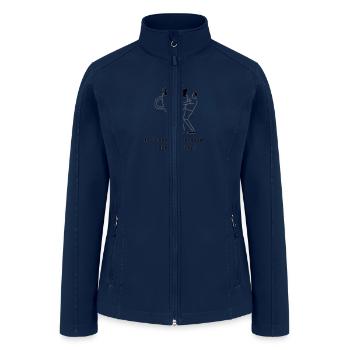 Design for Coffee and Dog Lovers to Sell on Spread - Women’s Soft Shell Jacket - navy - Front