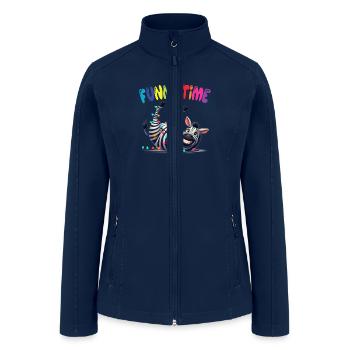 Funny time2 - Women’s Soft Shell Jacket - navy - Front