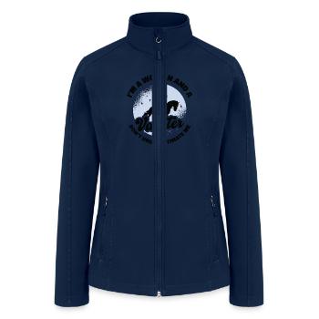 Equestrian Horse Vaulting Vaulter Horseback Riding - Women’s Soft Shell Jacket - navy - Front