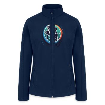 A Father's Love is the Foundation of Our Lives Des - Women’s Soft Shell Jacket - navy - Front