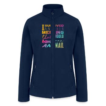 Funny saying for office, job & work - Women’s Soft Shell Jacket - navy - Front