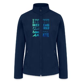 Funny saying for office, job & work - Women’s Soft Shell Jacket - navy - Front