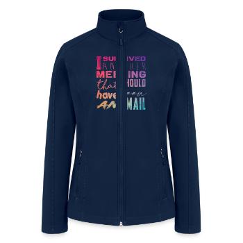 Funny saying for office, job & work - Women’s Soft Shell Jacket - navy - Front