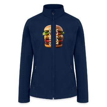 Burger Lover - Women’s Soft Shell Jacket - navy - Front