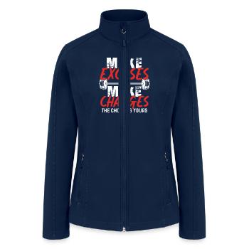 Make Excuses Or Make Changes - Women’s Soft Shell Jacket - navy - Front