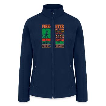 FireFighter Pride And honor - Women’s Soft Shell Jacket - navy - Front