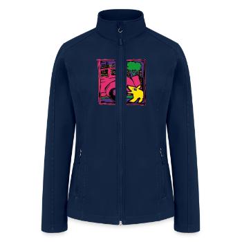 Car Dog Active - Women’s Soft Shell Jacket - navy - Front
