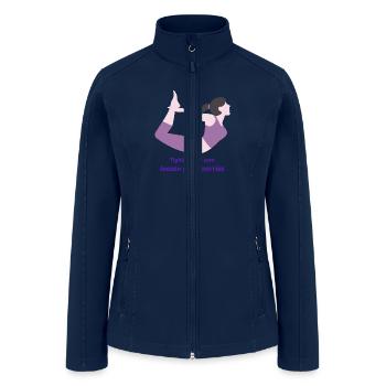 Tighten your core loosen your worries - Women’s Soft Shell Jacket - navy - Front