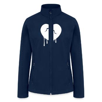 Broken Heart - Women’s Soft Shell Jacket - navy - Front