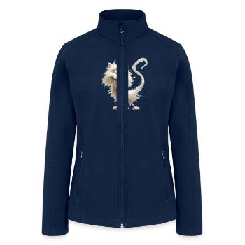 Funny Cat - Women’s Soft Shell Jacket - navy - Front
