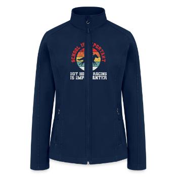 Horse Racing Equestrian Horse Racers - Women’s Soft Shell Jacket - navy - Front