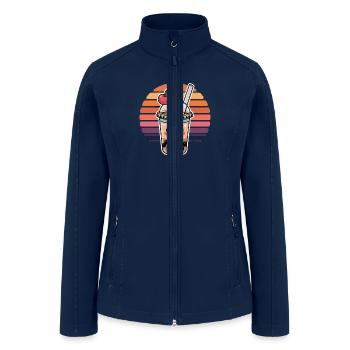 Kawaii bubble tea - Women’s Soft Shell Jacket - navy - Front