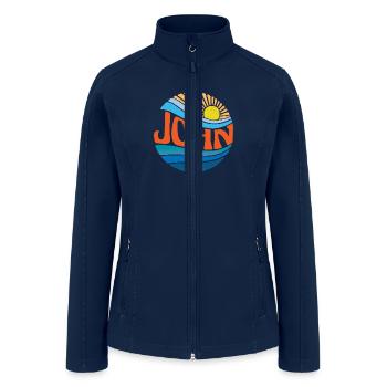 John Shirt Vintage Sunset John Groovy Tie Dye - Women’s Soft Shell Jacket - navy - Front