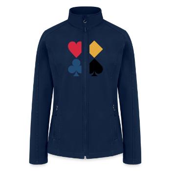 Classic Card Suits - Women’s Soft Shell Jacket - navy - Front