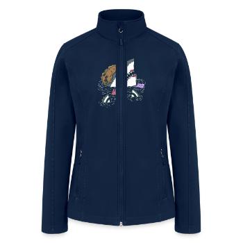 The Mom Shark - Women’s Soft Shell Jacket - navy - Front