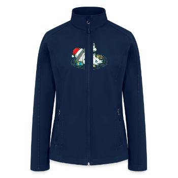 The Santa Shark - Women’s Soft Shell Jacket - navy - Front