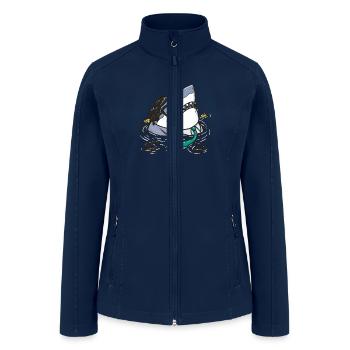 The Motivational Shark - Women’s Soft Shell Jacket - navy - Front