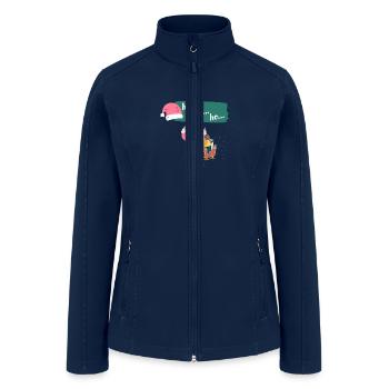 Ho Ho Ho Pink Santa is in The House Ho - Women’s Soft Shell Jacket - navy - Front