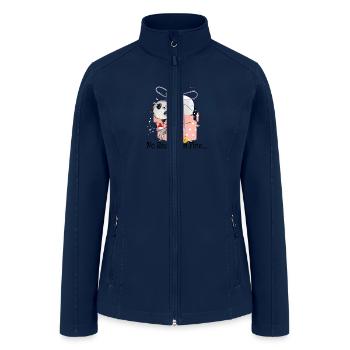 Panda, I'm Fine, Not Fine, Christmas Present - Women’s Soft Shell Jacket - navy - Front