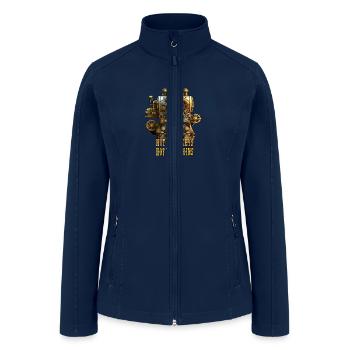 Bitcoin steampunk hardwallet - Women’s Soft Shell Jacket - navy - Front
