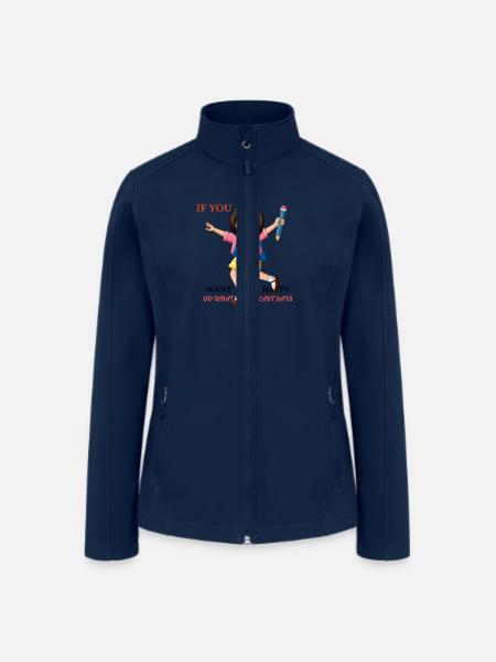 Happiness Advice🌸🌺🌻🌹🌷🌼💐 - Women’s Soft Shell Jacket - navy