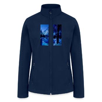 Cool winter landscape christmas landscape - Women’s Soft Shell Jacket - navy - Front