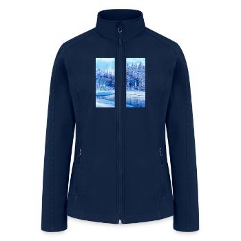 Cool winter landscape christmas landscape - Women’s Soft Shell Jacket - navy - Front