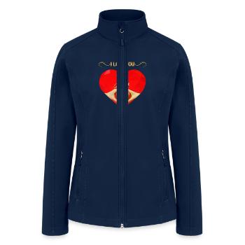 I love you John - Women’s Soft Shell Jacket - navy - Front