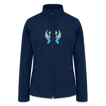 Hustle for Muscles-Gym Activities - Women’s Soft Shell Jacket - navy - Front