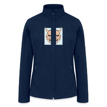 Hannya Mask - Women’s Soft Shell Jacket - navy - Front