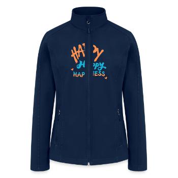Happy happy dog happiness - Women’s Soft Shell Jacket - navy - Front