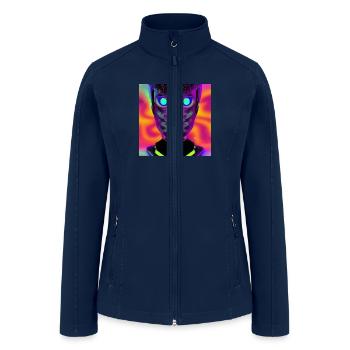 Abstract alien portrait - Women’s Soft Shell Jacket - navy - Front