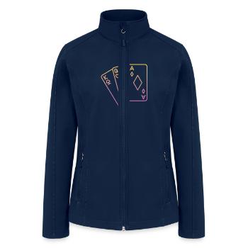 Cards shirts - Women’s Soft Shell Jacket - navy - Front