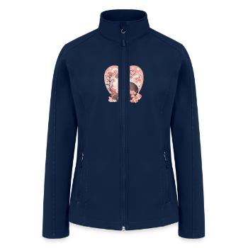Cute Valentines Day Gift Funny - Women’s Soft Shell Jacket - navy - Front